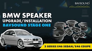 BMW Speaker UpgradeInstallation  3 Series E46 SedanE46 Coupe  BAVSOUND Stage One [upl. by Valdis]