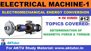 Determination of Magnetic Force and Torque Part 2  Electromechanical Energy Conversion  Machine 1 [upl. by Rachelle]