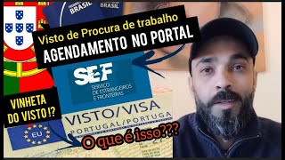 Aprenda como fazer Cadastro no Portal SEF  Agendar o Visto para Procurar Trabalho em Portugal [upl. by Flemings]