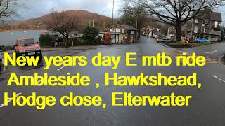 E mtb New years day 2024  AmblesideHawkshead Hodge Close  Dale end Elterwater lake district [upl. by Aleusnoc]