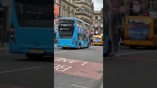 Busy Leeds centre with Transdev Arriva amp First September 2024 [upl. by Balcke]