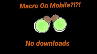 How To Macro On Mobile In Sols Rng [upl. by Sibylle]