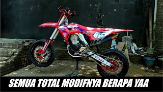 TOTAL BIAYA CUSTOM HONDA CRF 450 2023 REPLICA DARI NOLLLLL [upl. by Otero]