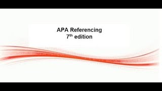 APA 7th ed End text referencing [upl. by Vicky222]