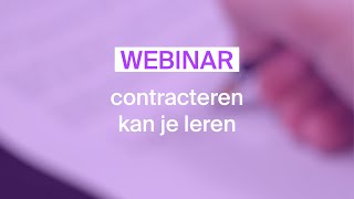 Webinar contracteren kan je leren replay 1212021 [upl. by Hyland]