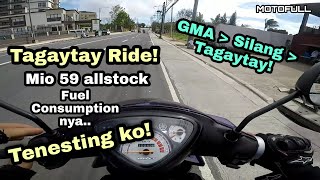 Mio 59 All Stock  Tagaytay Ride  Mio 59 all Stock Fuel Consumption  Moto Full MotoFullReviews [upl. by Sidman]