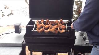 Rotisserie Chicken Wings on Weber Silver gas grill with the Rotisserie Master add on kit [upl. by Wj593]