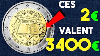 CES 2 EURO VALENT 3400 EUROS 2 EURO COMMEMORATIVE TRAITE DE ROME [upl. by Ahsemit]