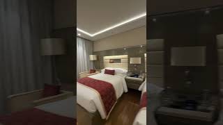 Double Beds Room at the JW Marriott Mumbai Sahar Hotel by the Airport in Mumbai India [upl. by Anabal]