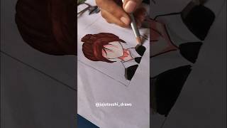 Colouring Anime Girl anime drawing animedrawing [upl. by Aneelad]