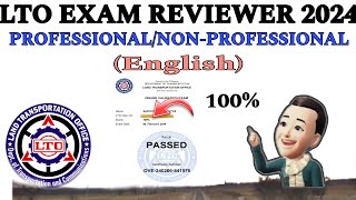 LTO EXAM REVIEWER 2024 FOR NONPROFESSIONAL AND PROFESSIONAL ENGLISH [upl. by Holmun891]