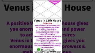 Venus in 12th House I Sexual Fantasies Multiple Relationships Bed Pleasures I Acharya Raman Kamra [upl. by Romola]