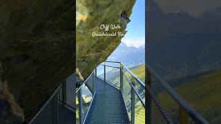 Grindelwald First Cliff Walk 🇨🇭⛰️🤩 switzerland travel nature viral swissalps shorts hiking [upl. by Enomad48]