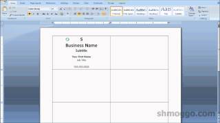 Printing Business Cards in Word  Video Tutorial [upl. by Kcid]