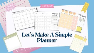 Create a Simple Planner  From the class Create a Printable Planner With Adobe Illustrator [upl. by Swinton572]