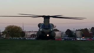 Chinook CH47F Taking off from Collins Aerospace [upl. by Aicargatla]