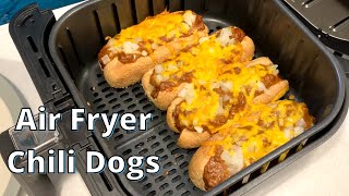 Air Fryer Chili Cheese Dogs in Less Than 15 Minutes [upl. by Norb]