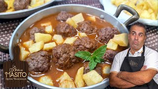 Albondigas con patatas en salsa ¡UNA receta MUY FACIL y muy RICA [upl. by Ojadnama732]