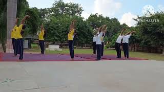 yoga program in kvs our mind and body relaxable doing yoga exercise [upl. by Nylaehs]