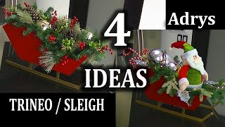 4 Hermosas Ideas para Decorar un Trineo DIY  Navidad [upl. by Tarr605]