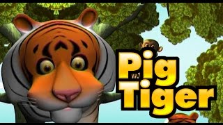 Manchadi Story Pig and Tiger  Malayalam animated short story for kids [upl. by Daniella]