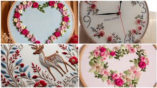 embroidery flowers onframe [upl. by Ytsihc]