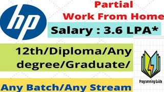 hp Technical support job  InterDegree with good communication skills  Work from home Jobs [upl. by Iatnohs]