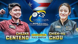 CENTENO vs CHOU  LAST 8  VenBilliards Corporation WPA Women’s World 10 Ball Championship [upl. by Notnel]