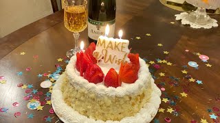 Strawberry Shortcake  A Birthday Cake made from start to finish [upl. by Izawa]