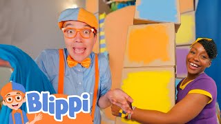 Blippi amp Meekahs BUILD A Huge Fort  Blippi  Challenges and Games for Kids [upl. by Hermy]