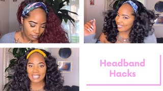 EBONYLINE  STYLING HALF WIGS WITH HEADBANDS  FT IamStarlyn [upl. by Anrapa566]