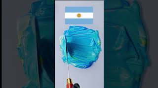 Argentina Flag Color Mix ASMR Guess the Color [upl. by Chimene178]