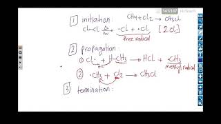 Org Mechanism for the monochlorination of methane [upl. by Markowitz]