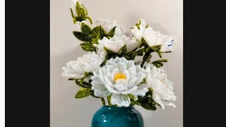 DIY Peony flower How to Make Beautiful Flower With Pipe Cleaner  Easy Pipe Cleaner Flower Tutorial [upl. by Mloclam]