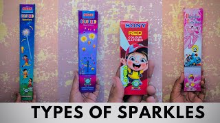 Different types of Sparkles  Green Vs Simple Sparkles  Crackers testing 2024  Crackers video [upl. by Aneres922]