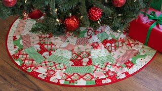 How to Make June Tailor’s Quilt As You Go Tree Skirt  a Shabby Fabrics Tutorial [upl. by Irehc890]