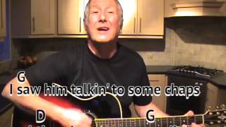 The Blaydon Races  GUITAR LESSON playalong chords and lyrics  Geordie folk song  key Gmajor [upl. by Ahseya334]