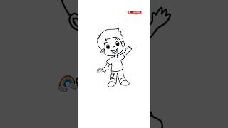 How to draw a little boy child easy  How to draw Boy easydraw [upl. by Atiluap]