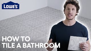 How to Tile A Bathroom Floor [upl. by Ahcorb]