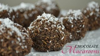 Easy No Bake Chocolate Macaroons  Raw Vegan Recipe [upl. by Meill]