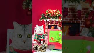 Christmas card with Tabby cat christmas thechikoworld cards [upl. by Macmillan]