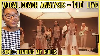 Vocal Coach Analysis  Flo BENDING MY RULES Live VEVO [upl. by Ecyrb895]