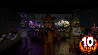 Five Nights at Freddys Song by The Living Tombstone FNAF 10th Anniversary cover [upl. by Damahom]