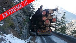 LE FILM quotDESCENTE EXTREME ⚠️ VOLVO FH12 sur la glace vive au col de la Coche 2372 m [upl. by Andres]