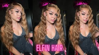 Highlight Lace Frontal Wig  ELFIN HAIR REVIEW 💗 [upl. by Toomin367]