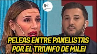 Peleas entre panelistas por el triunfo de Milei [upl. by Tanney]