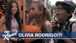 Olivia Rodrigo Surprises TrickorTreaters [upl. by Thomasa]