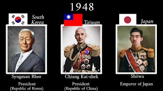 Monarchs amp Presidents of SKorea🇰🇷  Taiwan🇹🇼  Japan🇯🇵 1392  2022 [upl. by Vasiliki]