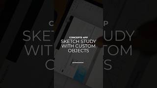 Concepts App  Sketch Study with Custom Obejcts ConceptsApp Paperlike [upl. by Artina]