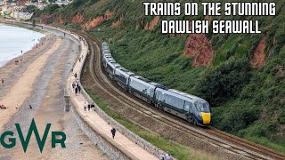 Trains on the STUNNING Dawlish Seawall 280823 [upl. by Shiau]